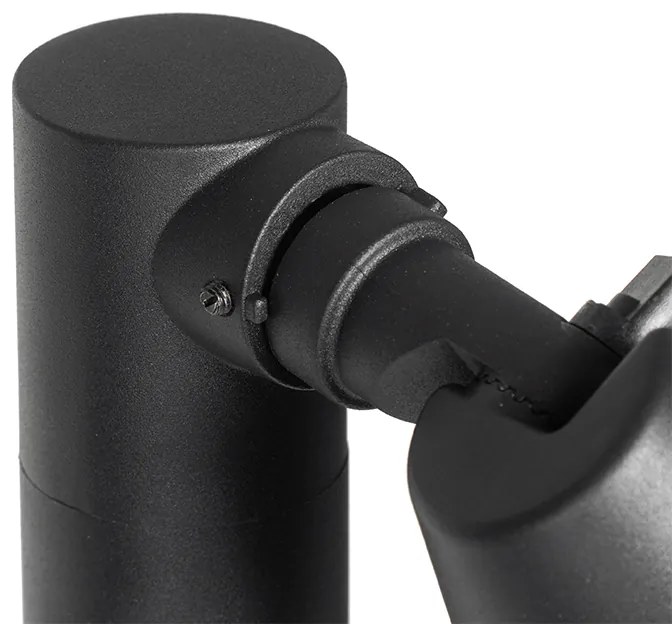Bollard exterior moderno preto 100 cm IP44 ajustável - Ciara