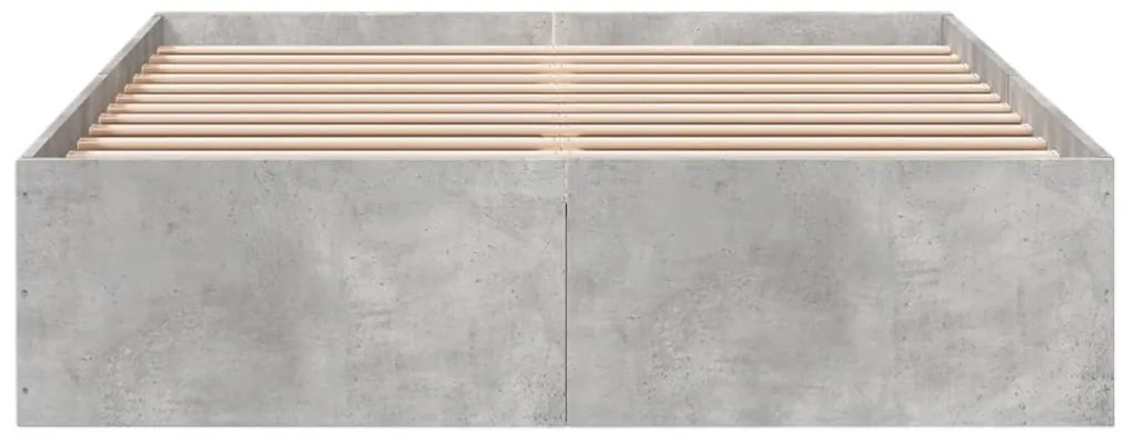 Estrutura de cama 135x190 cm derivados de madeira cinza cimento