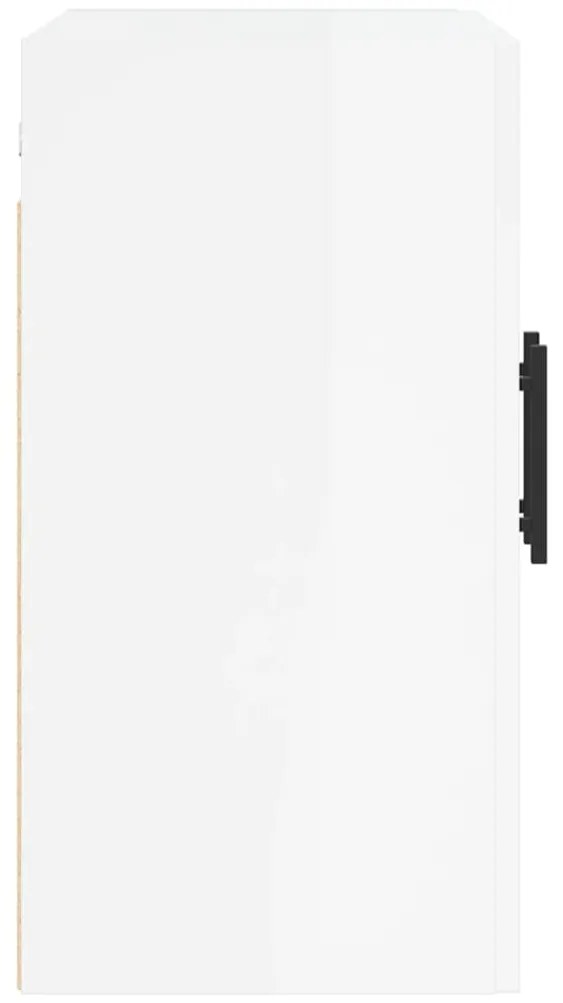 Armário de parede 60x31x60cm derivados madeira branco brilhante