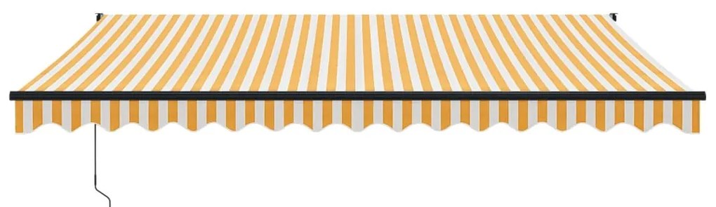 Toldo retrátil automático 4x3 m amarelo e branco