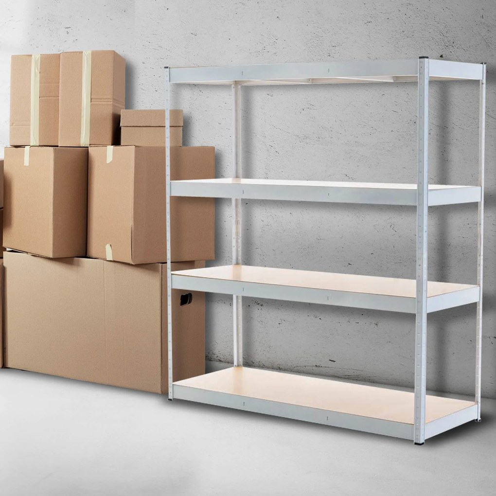 Estante para cargas pesadas 160 x 180 x 60 cm Branco