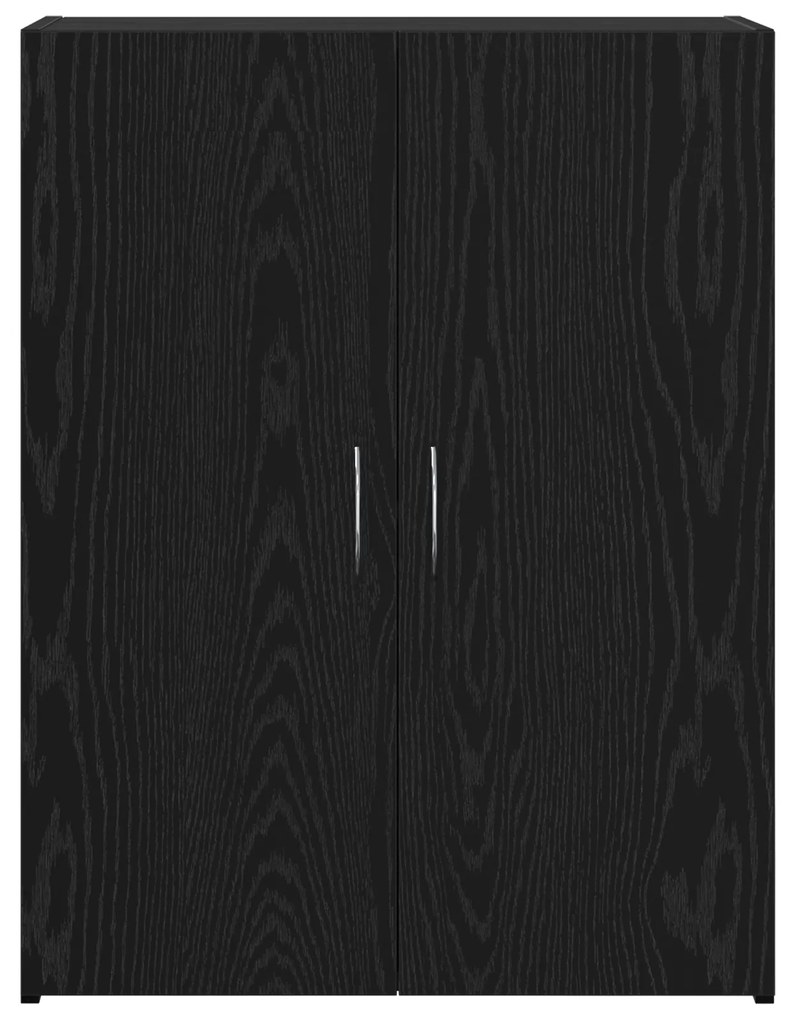 Gabinete de Escritório Carvalho Preto 60x32x77.5 cm Madeira Engenheira