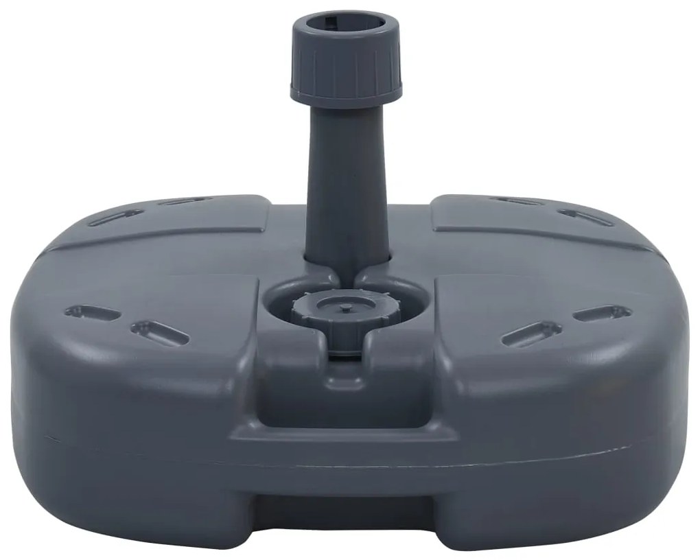 vidaXL Base para guarda-sol portável com areia/água cinzento