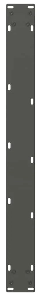 Pés para mesa de jantar antracite 2 peças 80x(72-73) cm aço