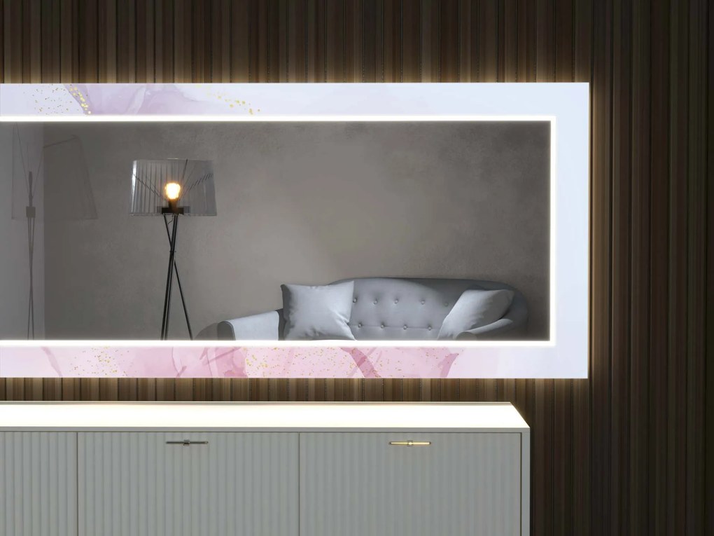 Espelho LED com decoração D8