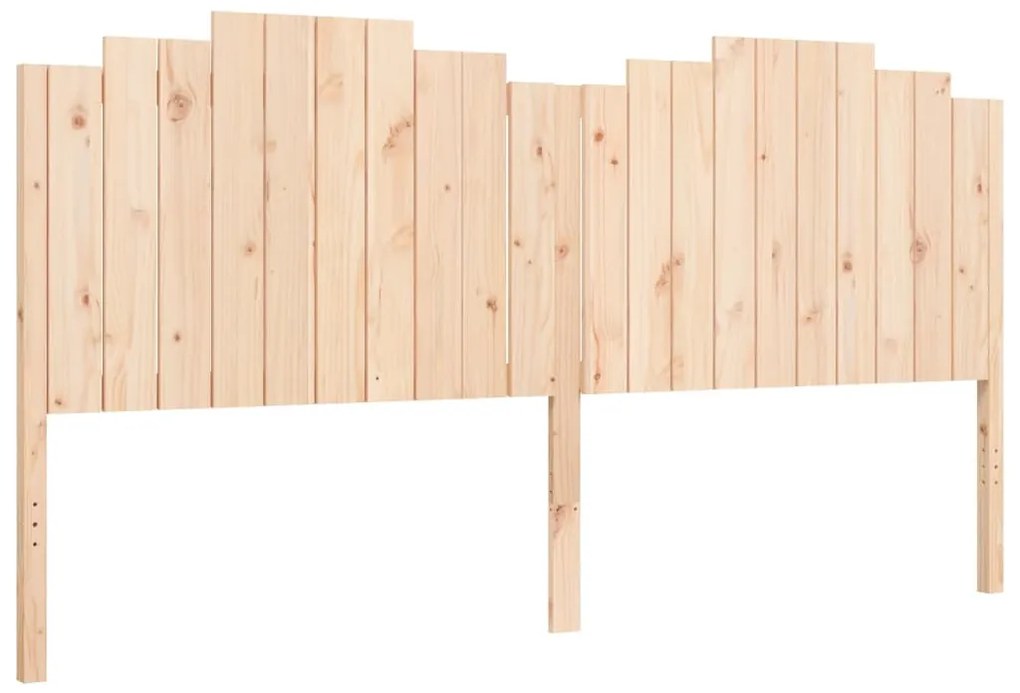 Estrutura de cama com cabeceira 200x200 cm madeira maciça