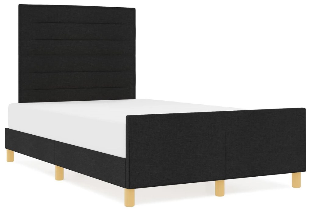 Cama vidaXL Preta 120x200 cm em Tecido