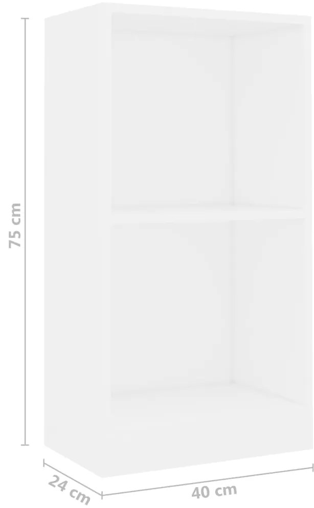 Estante 40x24x75 cm derivados de madeira branco