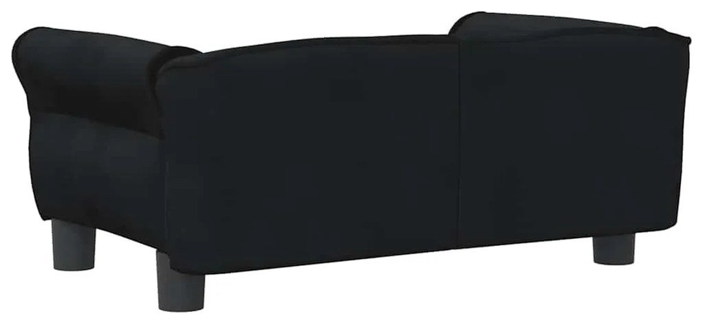 Cama para cães 70x45x30 cm veludo preto