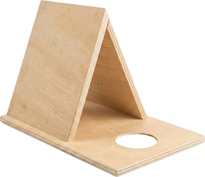 Porta Livros de Madeira Natural para Secretária e Escritório – Organizador Estável e Elegante