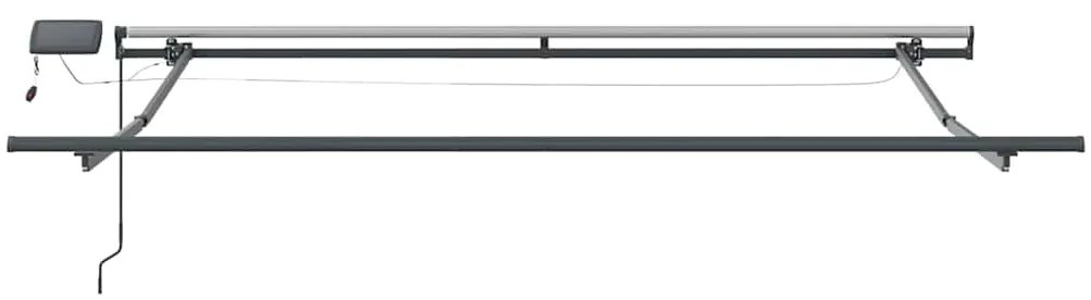 Toldo Retrátil Manual com Listras LED Multicoloridas 300x250 cm