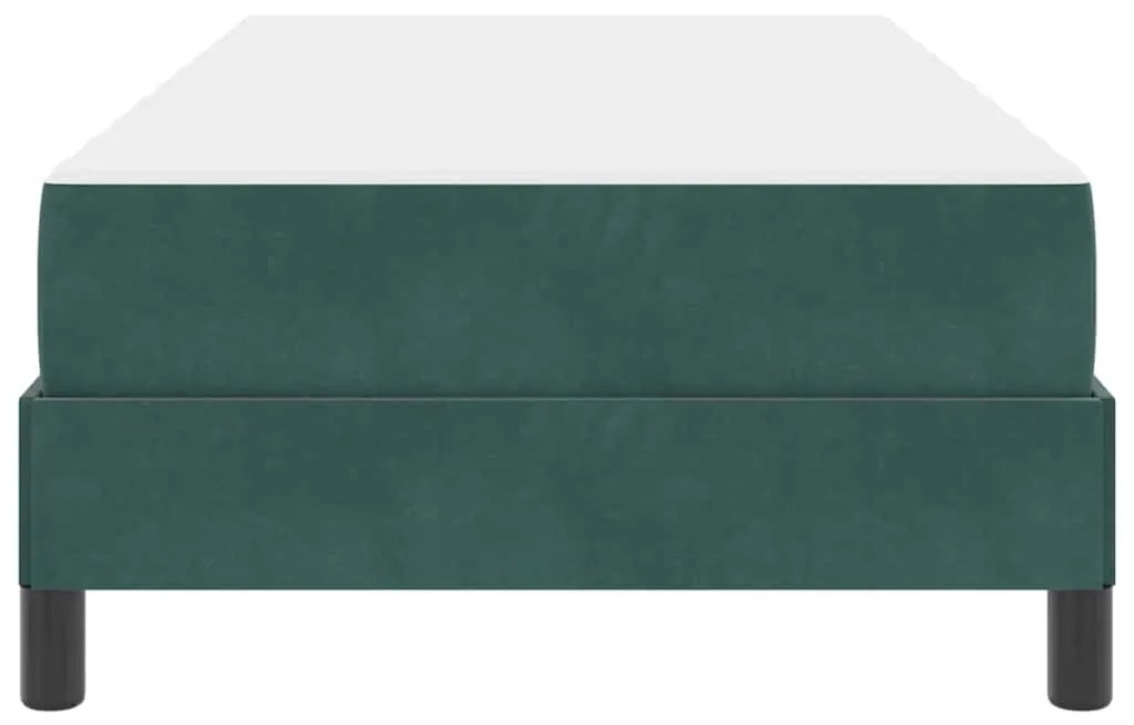 Cama box spring com colchão Verde Escuro 90 x 200 cm Veludo