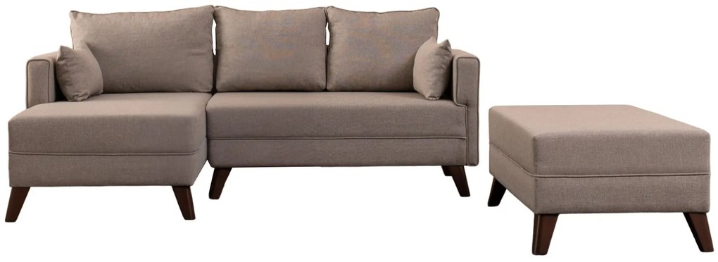 Sofá-Cama de Canto Bella – Creme – 205x85x140 cm
