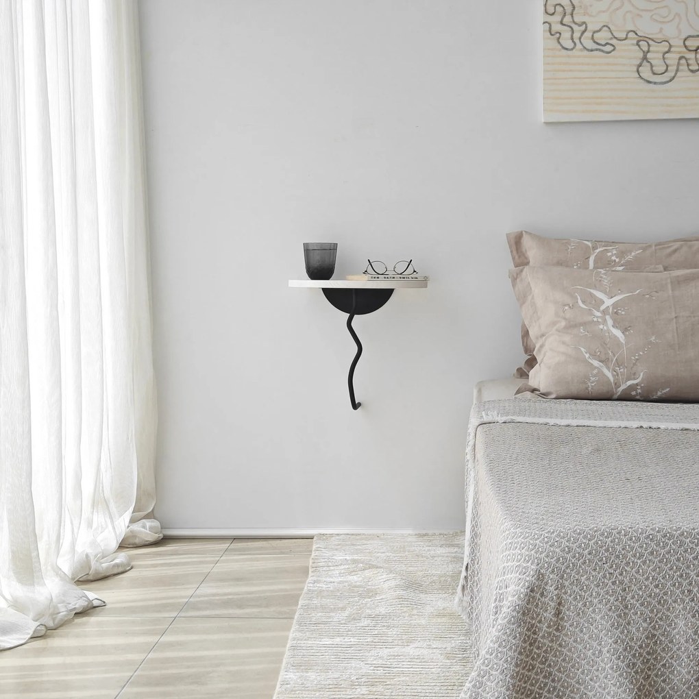 Prateleira de Parede Leo – Preto e Branco – 35 cm x 35 cm