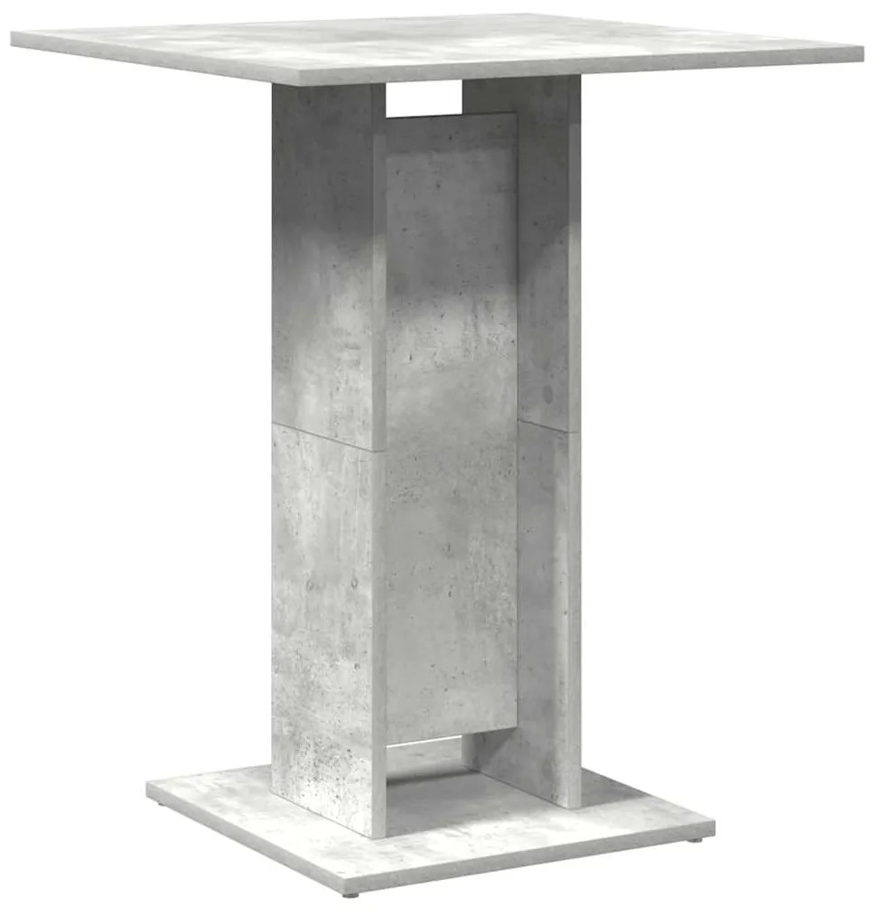 Mesa bistrô 60x60x75 cm derivados de madeira cinzento cimento