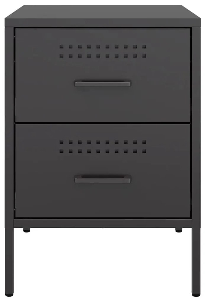 Mesa de cabeceira 36x39x50,5 cm aço preto