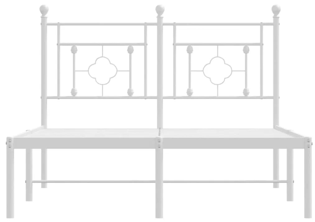 Estrutura de cama com cabeceira 120x200 cm metal branco