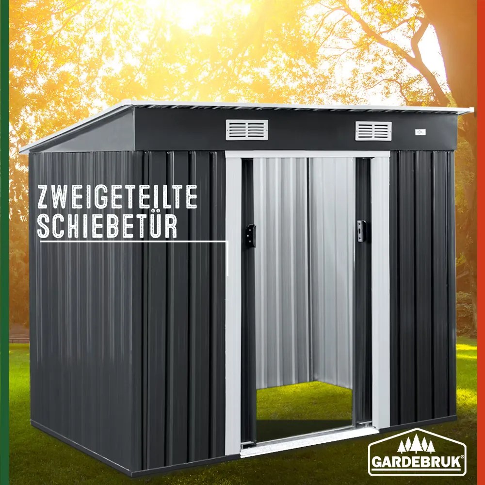 Abrigo Jardim para ferramentas em metal 196x122x182 cm antracite
