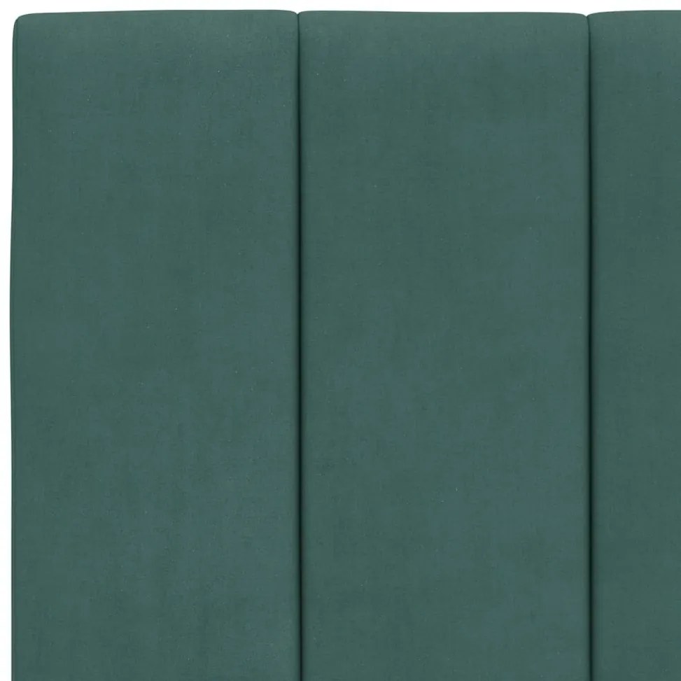 Cama com colchão 180x200 cm veludo verde-escuro