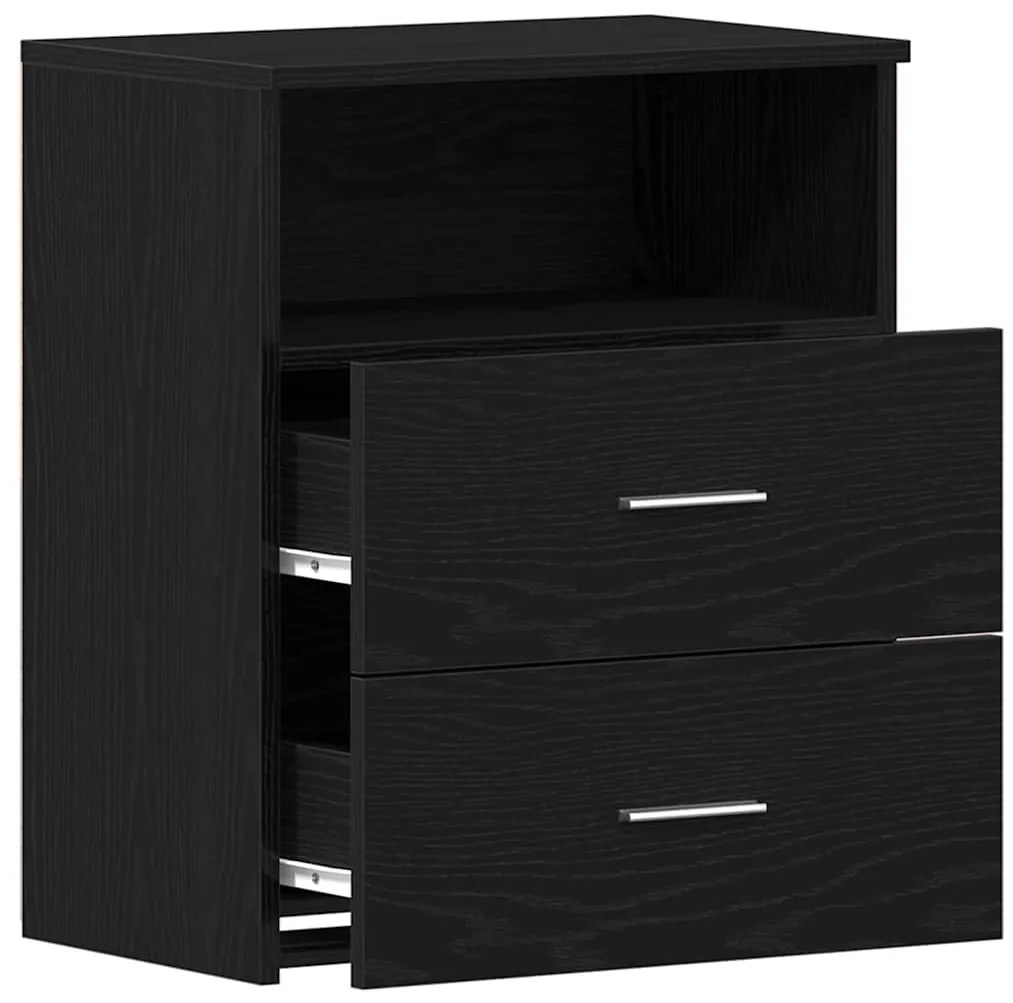 Cabeceiras vidaXL 2 unidades Carvalho Preto 50x32x60cm Madeira de Enge