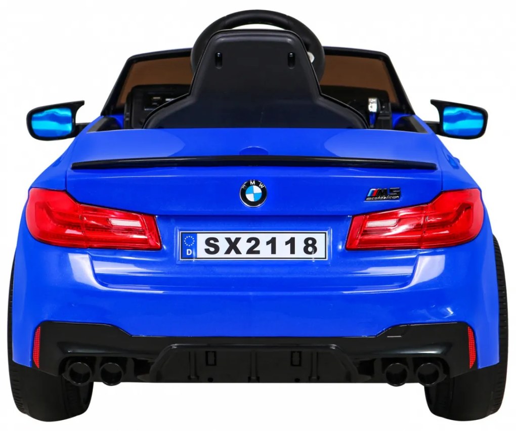 Carro elétrico para Crianças 12V BMW DRIFT M5 Frente Rodas Eva, Traseira Plástico especial para função DRIFT Azul