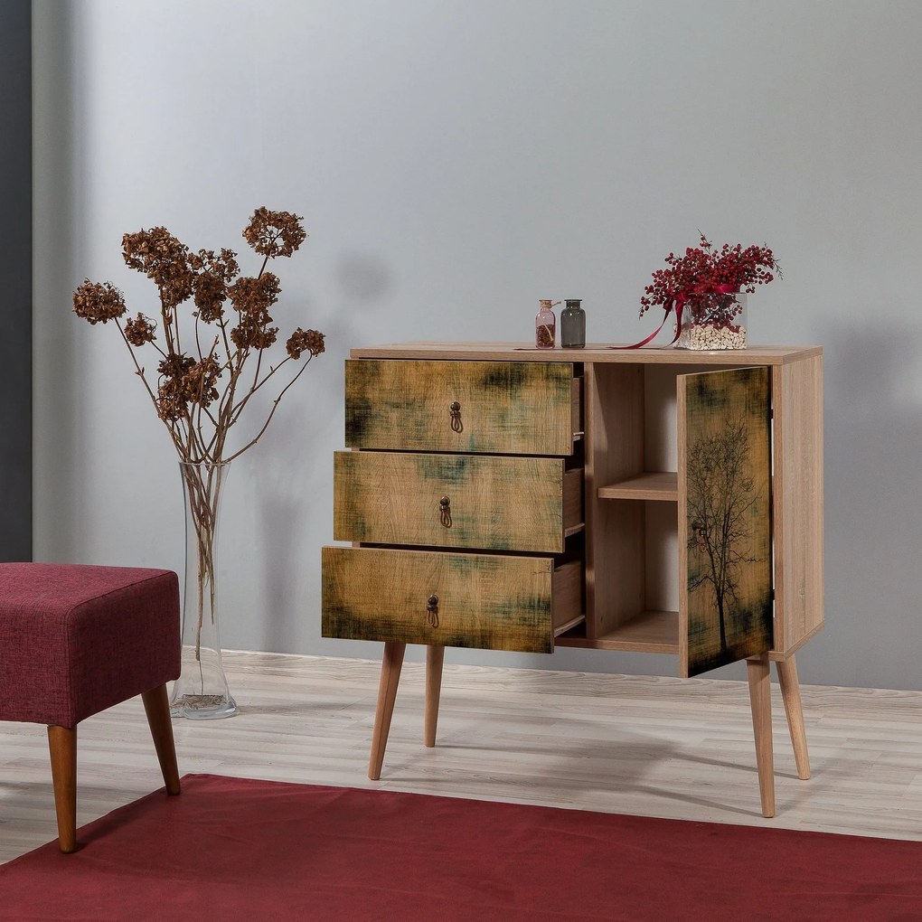Cômoda Verybox – Carvalho Sonoma – 90x90x40 cm