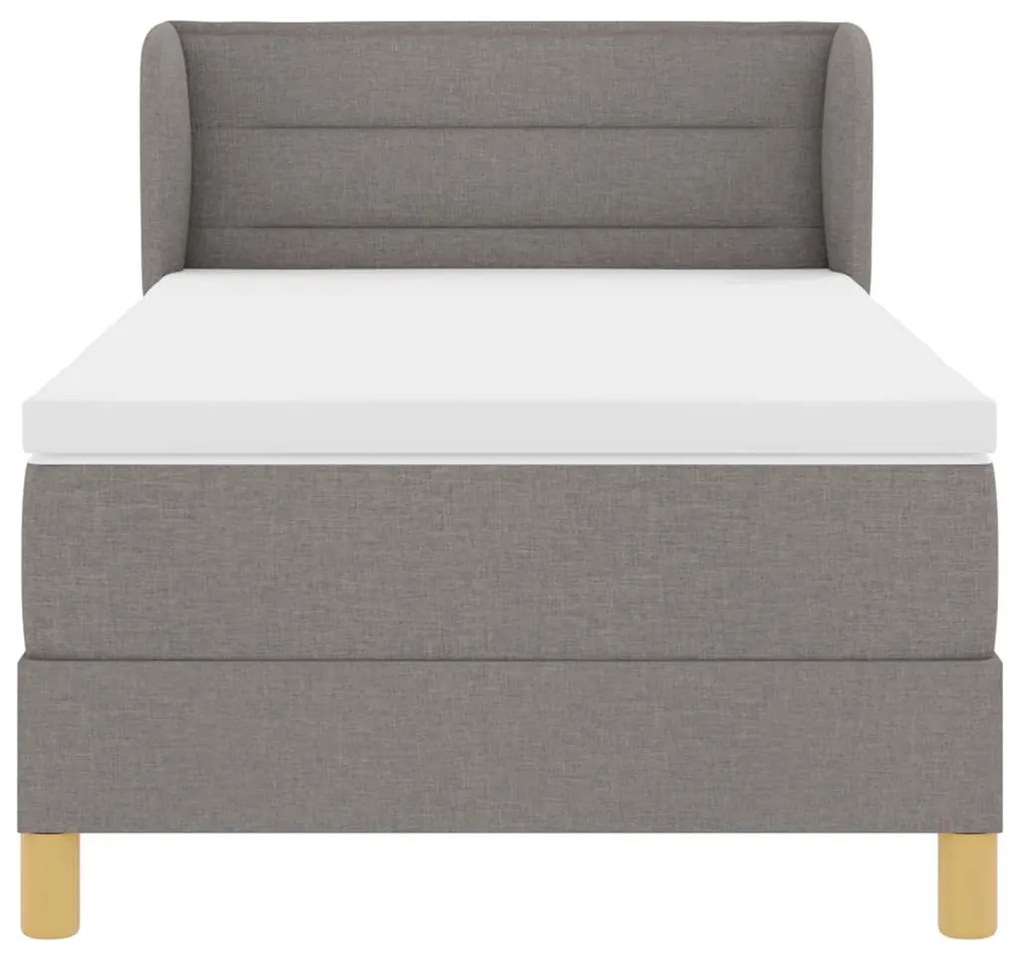 Cama Box com Colchão vidaXL Taupe 80x200 cm Tecido