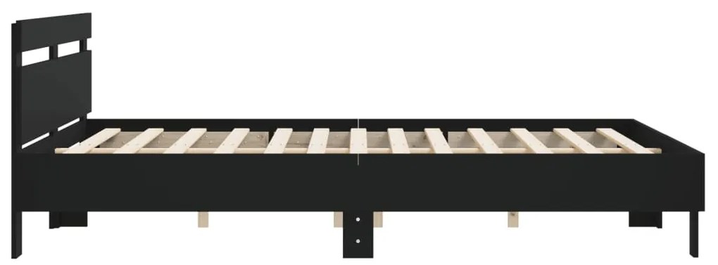 Estrutura cama c/ cabeceira 180x200 cm derivados madeira preto