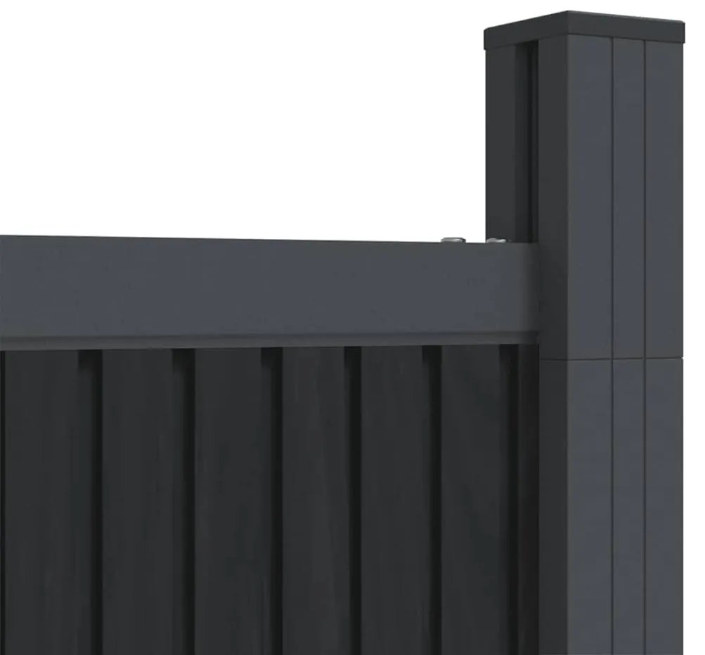 Painel de vedação WPC 173x186 cm cinza