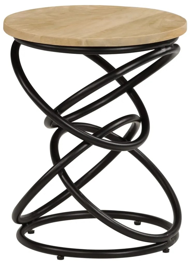 vidaXL Mesa de extremidade madeira de mangueira maciça 40x50 cm