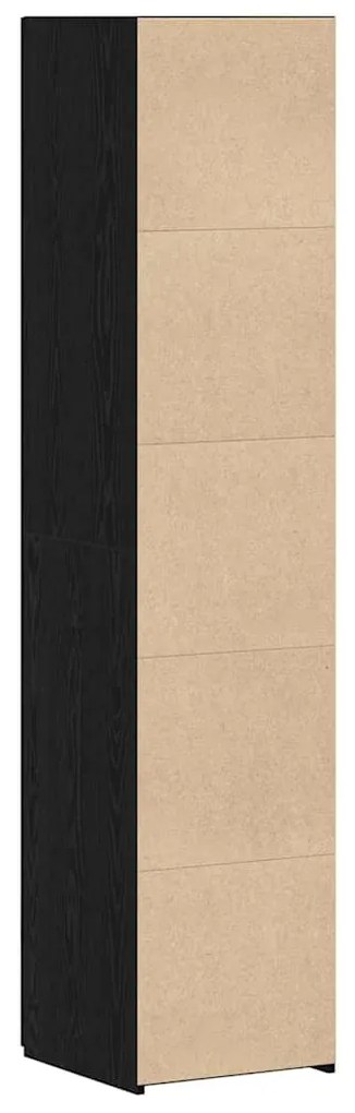 Alto Armário Carvalho Preto 40x42.5x185 cm Madeira Engenhada