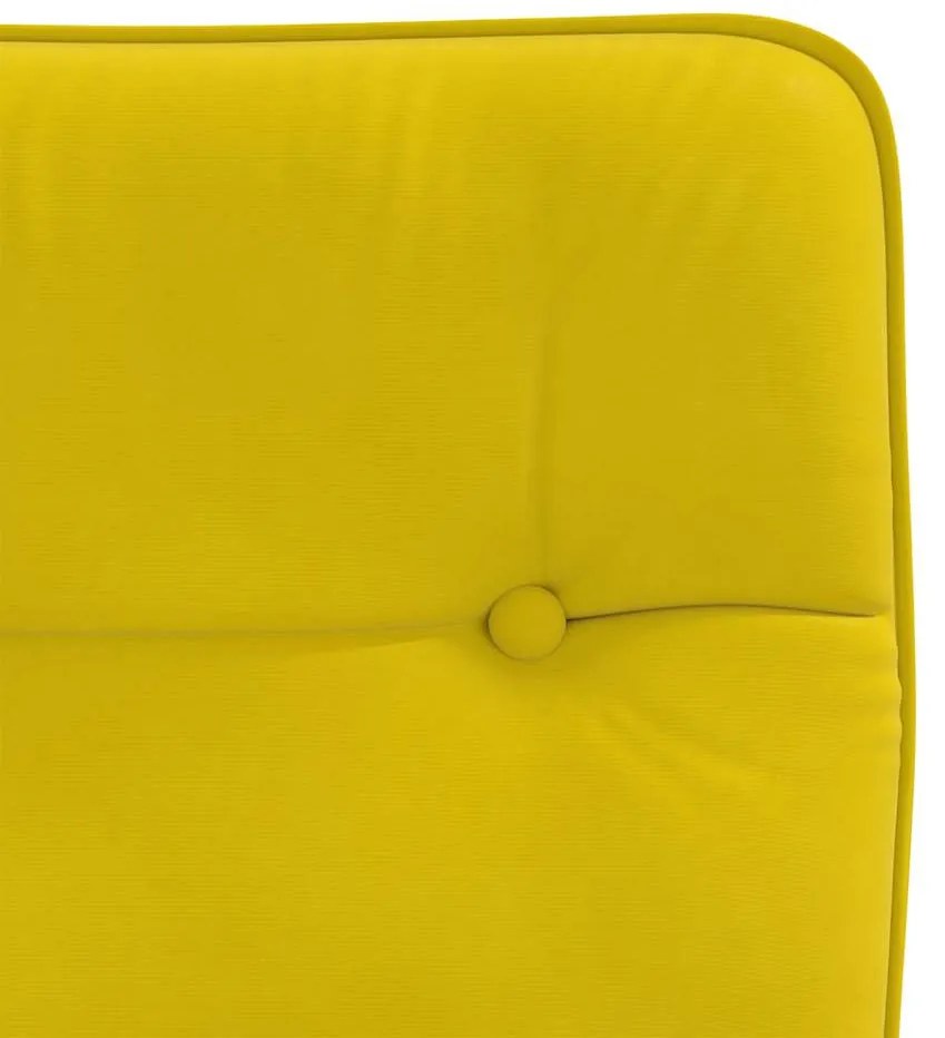 Cadeiras de jantar 6 pcs veludo amarelo