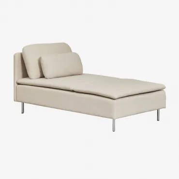 Módulo Chaise Longue Para Sofá Modular Oriol Tecido Creme Bege - Sklum