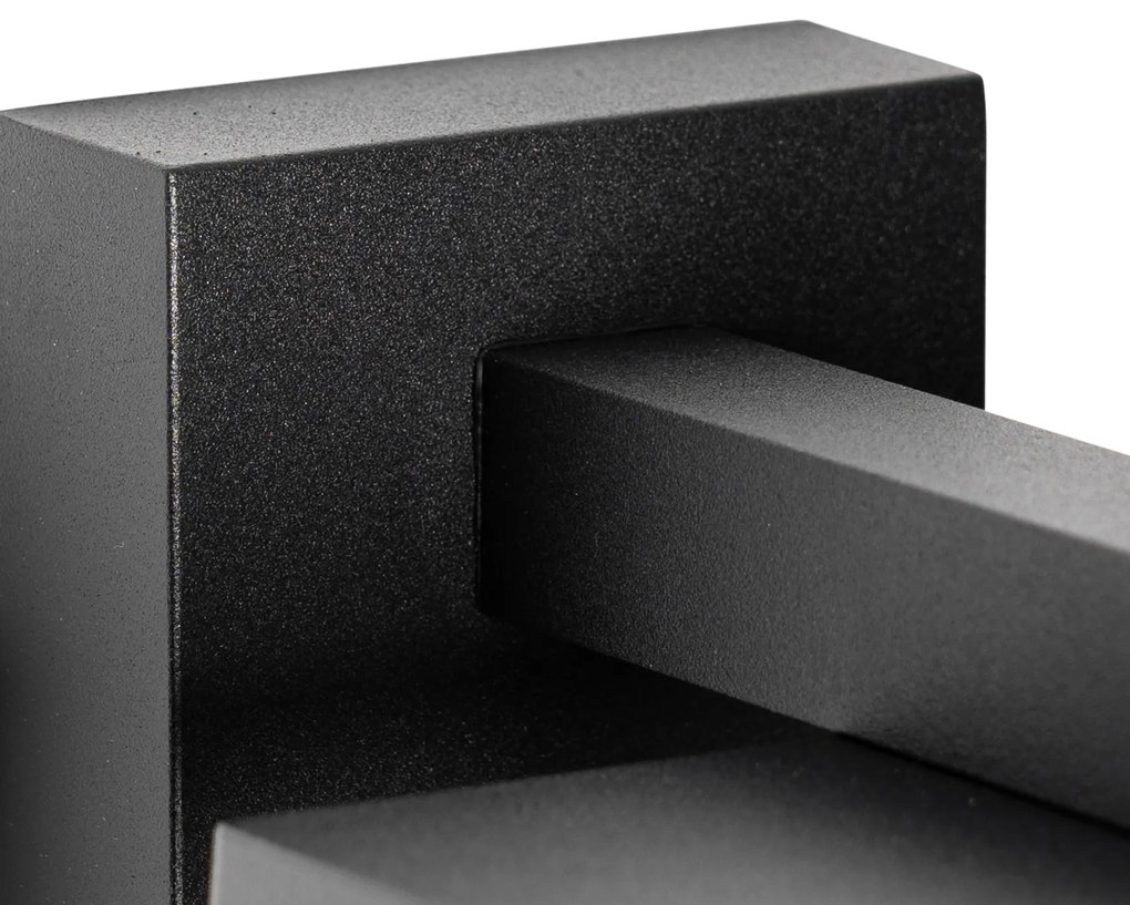 LED Lanterna de parede inteligente para exterior preta IP44 incl. Wifi ST64 - Charlois Industrial