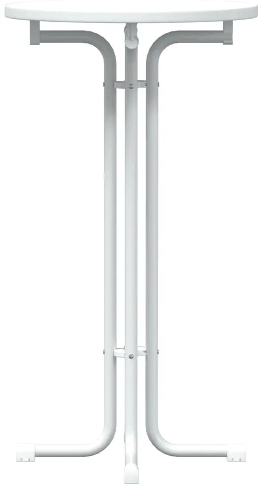 Mesa de jantar Ø60x110 cm derivados de madeira e aço branco