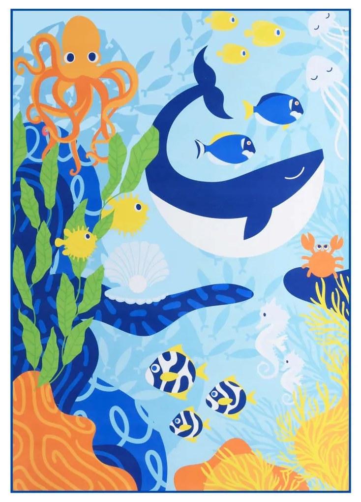 vidaXL Tapete estampado 160x230 cm tecido multicor