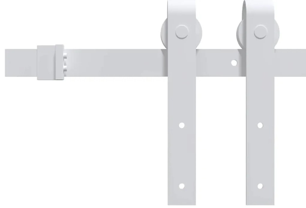 Porta Deslizante vidaXL com Conjunto de Ferragens Branca 73.5x211 cm M