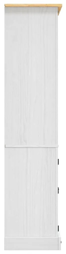 Guarda-louças Corona em pinho mexicano 80x40x170 cm branco
