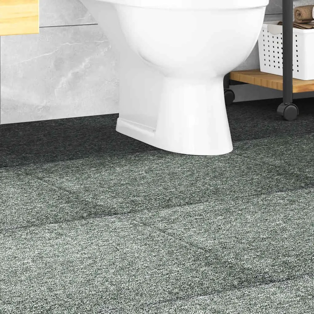 vidaXL Ladrilhos carpete para pisos 20 pcs 5 m² 50x50 cm verde