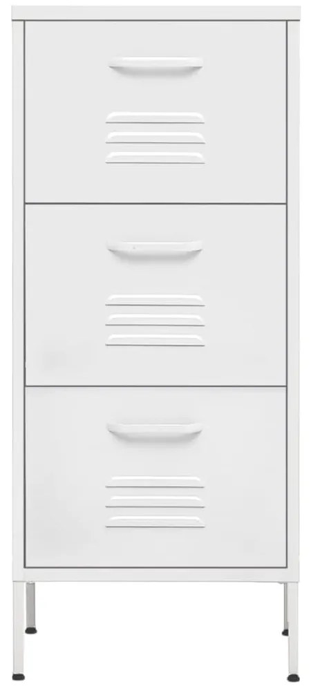 Armário de arrumação aço 42,5x35x101,5 cm branco