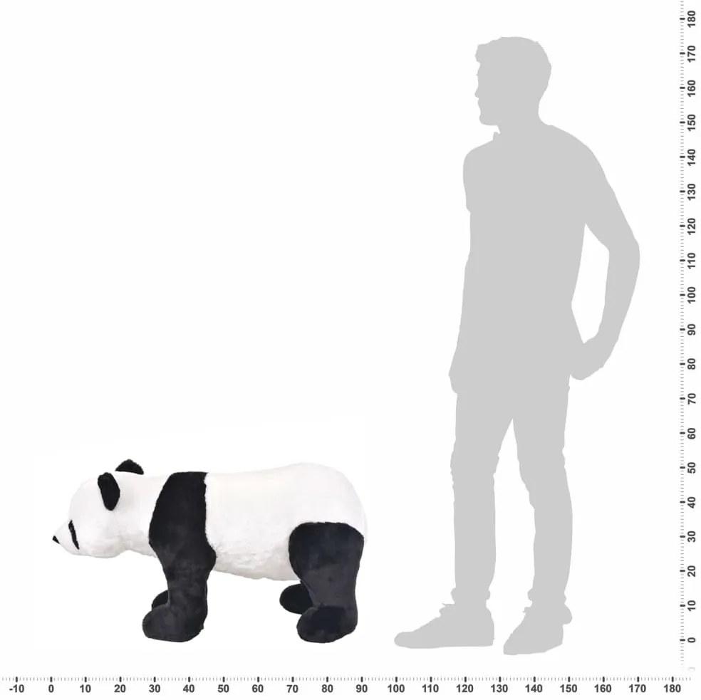Brinquedo de montar panda peluche preto e branco XXL
