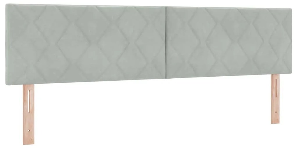 Cama Box com Colchão vidaXL Cinza Claro 180x200 cm em Veludo