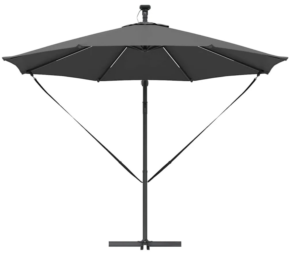 Guarda-sol de Bananeira Cantilever Antracite 294 x 294 x 248 cm