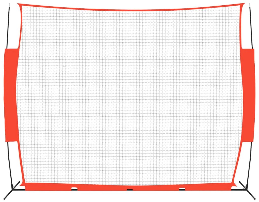 Rede basebol portátil 369x107x271 aço/poliéster vermelho/preto