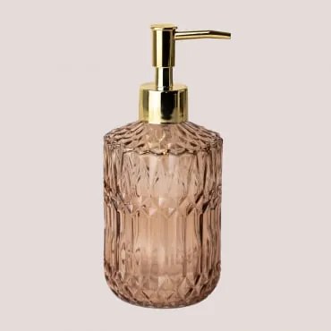 Dispensador De Sabão Em Vidro Ovie Cor-de-rosa - Sklum