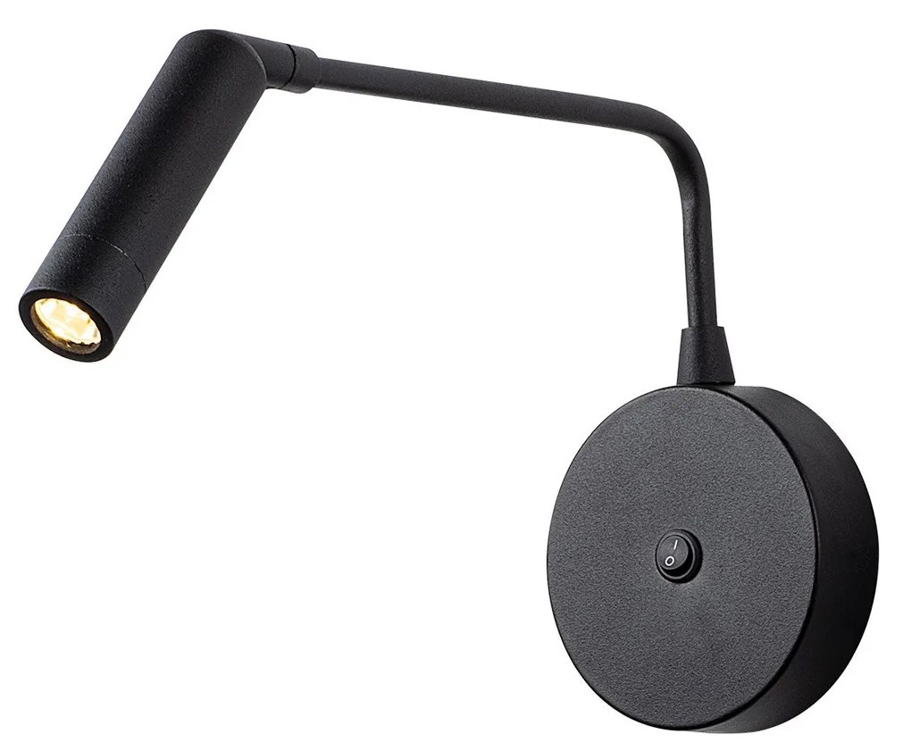 Aplique de Parede Ugur – Preto – 10 x 27 cm