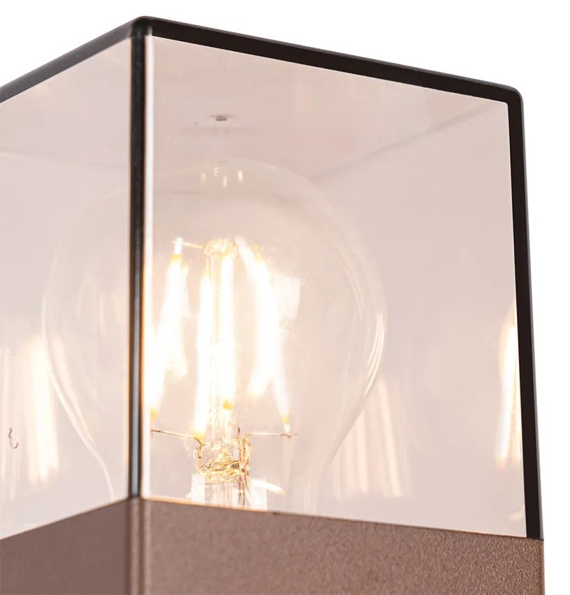 Candeeiro de exterior 70 cm castanho ferrugem com pico de terra e prensa-cabos - Denmark