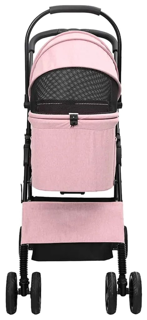 Carrinho de Pet Dobrável Rosa 81 x 47 x 99 cm Tecido Oxford