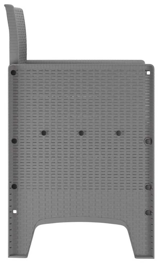 Cadeiras de Jardim 4 pcs Cinzento-claro 53 x 49 x 85 cm