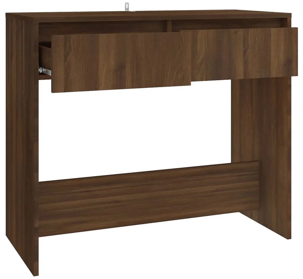 Mesa consola derivados de madeira carvalho castanho